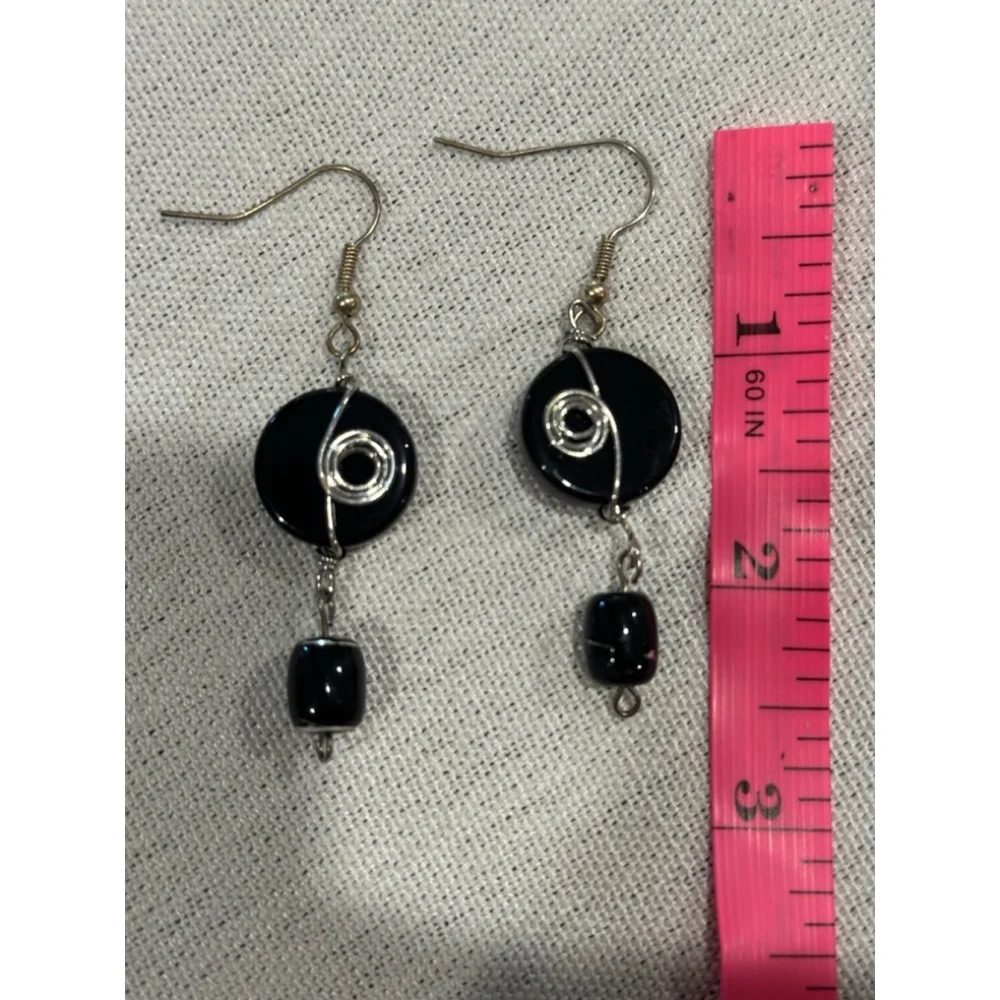 Women's Black Dangle Earrings